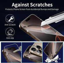 Schutzfolie iPhone 16 Pro Panzerglas Rahmen 3er Set