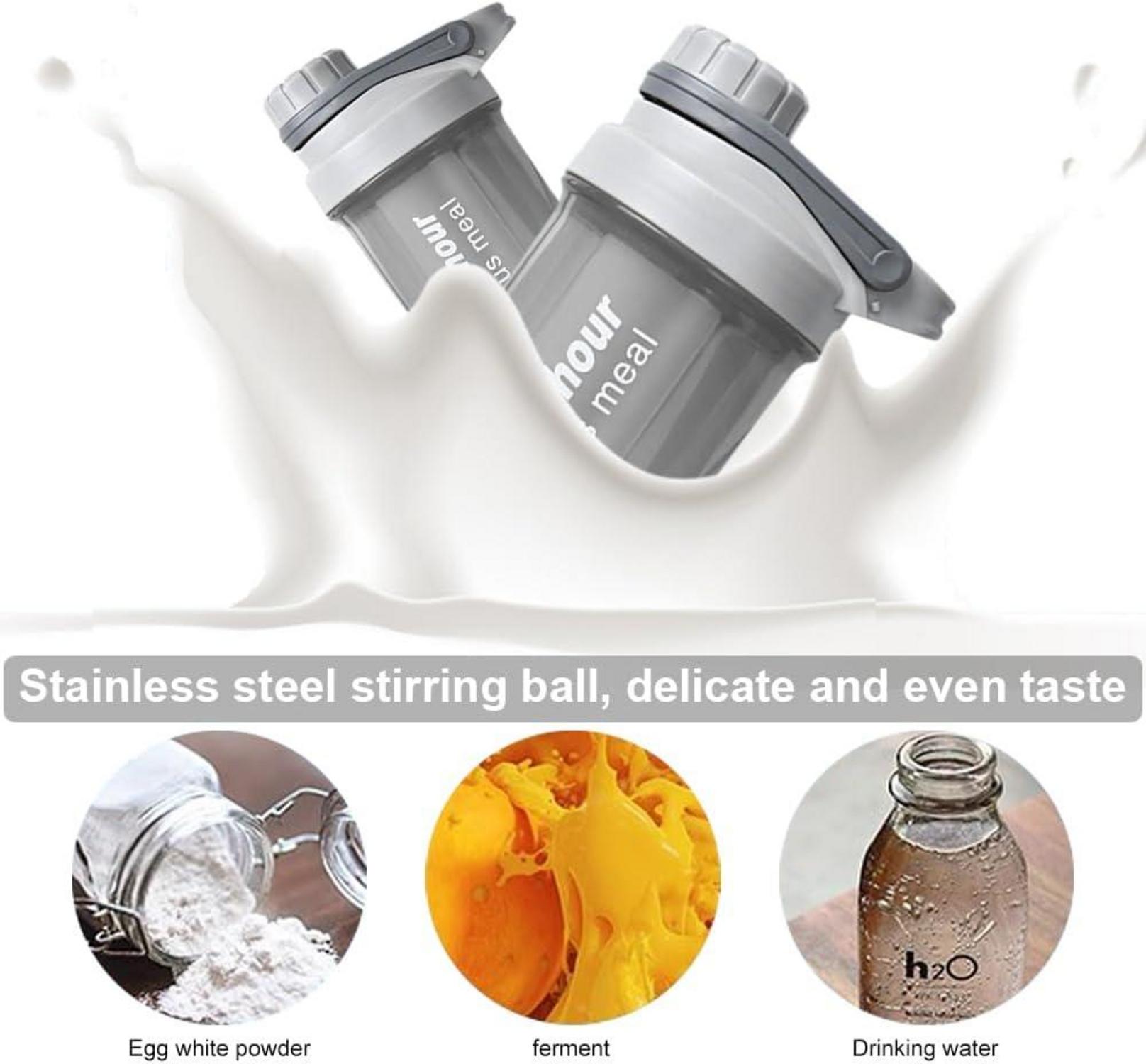 Protein Shaker 600ml Eiweiß Shaker mit Sieb und Drehverschluss