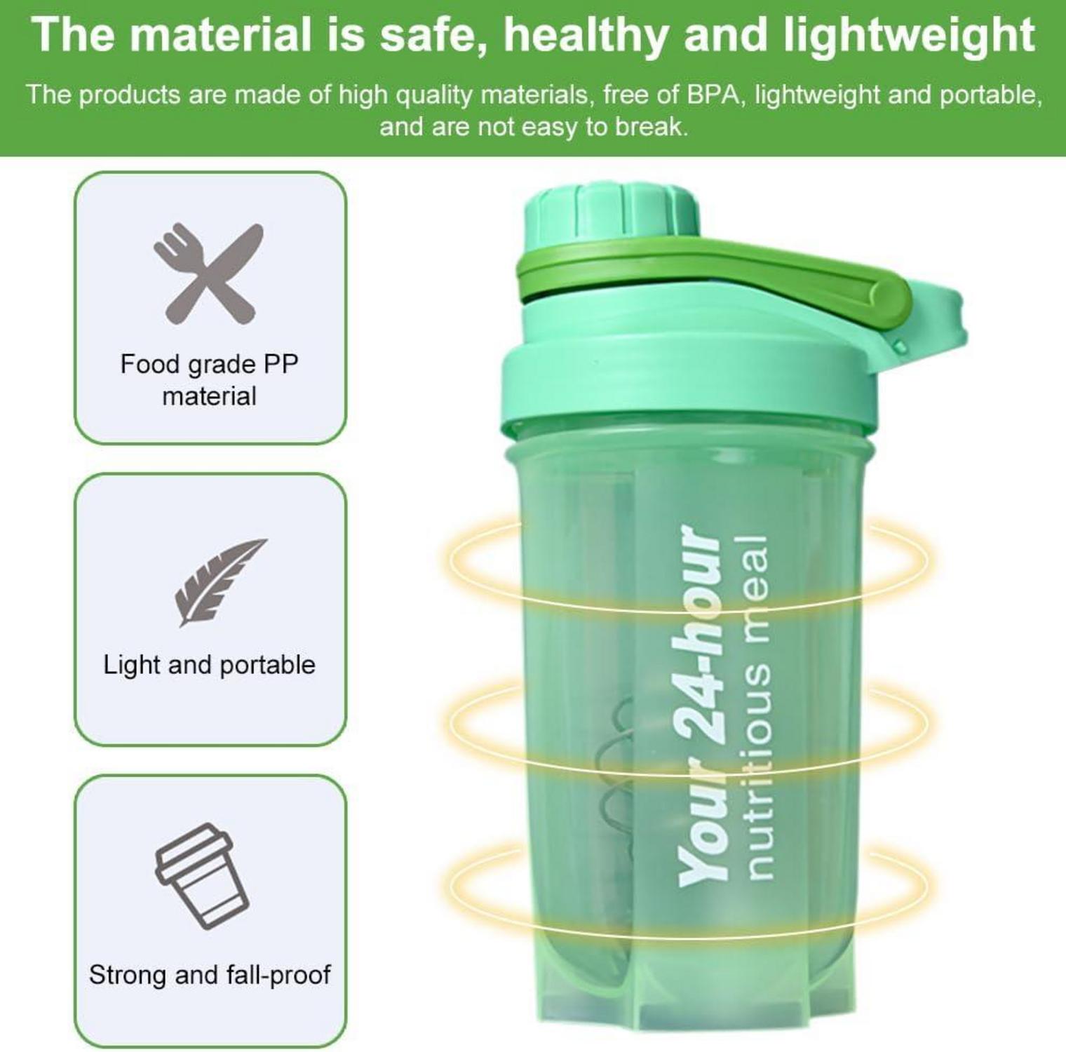 Eiweiß Shaker EACHPT Proteinshake 600ml mit Drehverschluss & Sieb