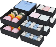 Schrank Organizer Set 12-teilig Stoff Schwarz, Faltbare