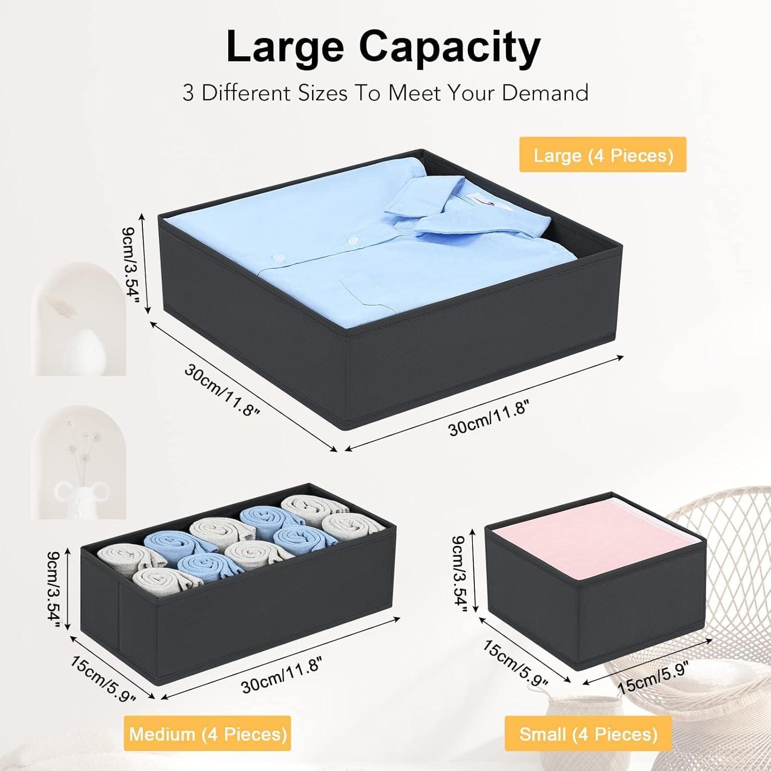 12er Set Schrank Organizer Stoff - Faltbare