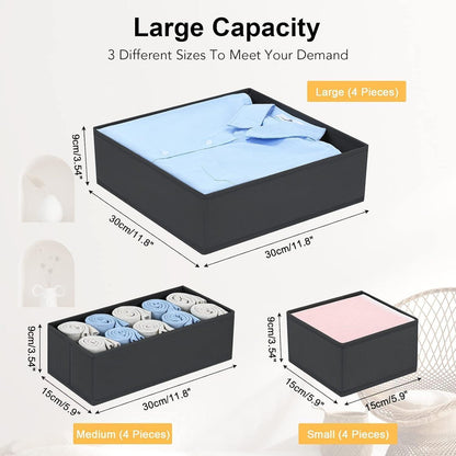 12er Set Schrank Organizer Stoff - Faltbare