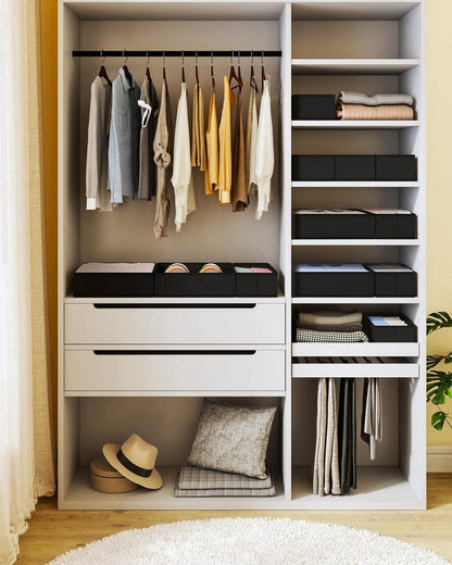 Schrank Organizer Set 12tlg. Faltbare Aufbewahrungsboxen Schwarz