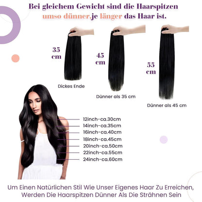 Rote Echthaar Clip-in Extensions 50cm – Salon Qualität