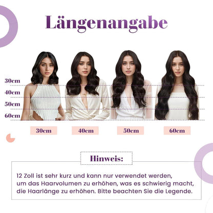 Rote Echthaar Clip-in Extensions 50cm – Salon Qualität