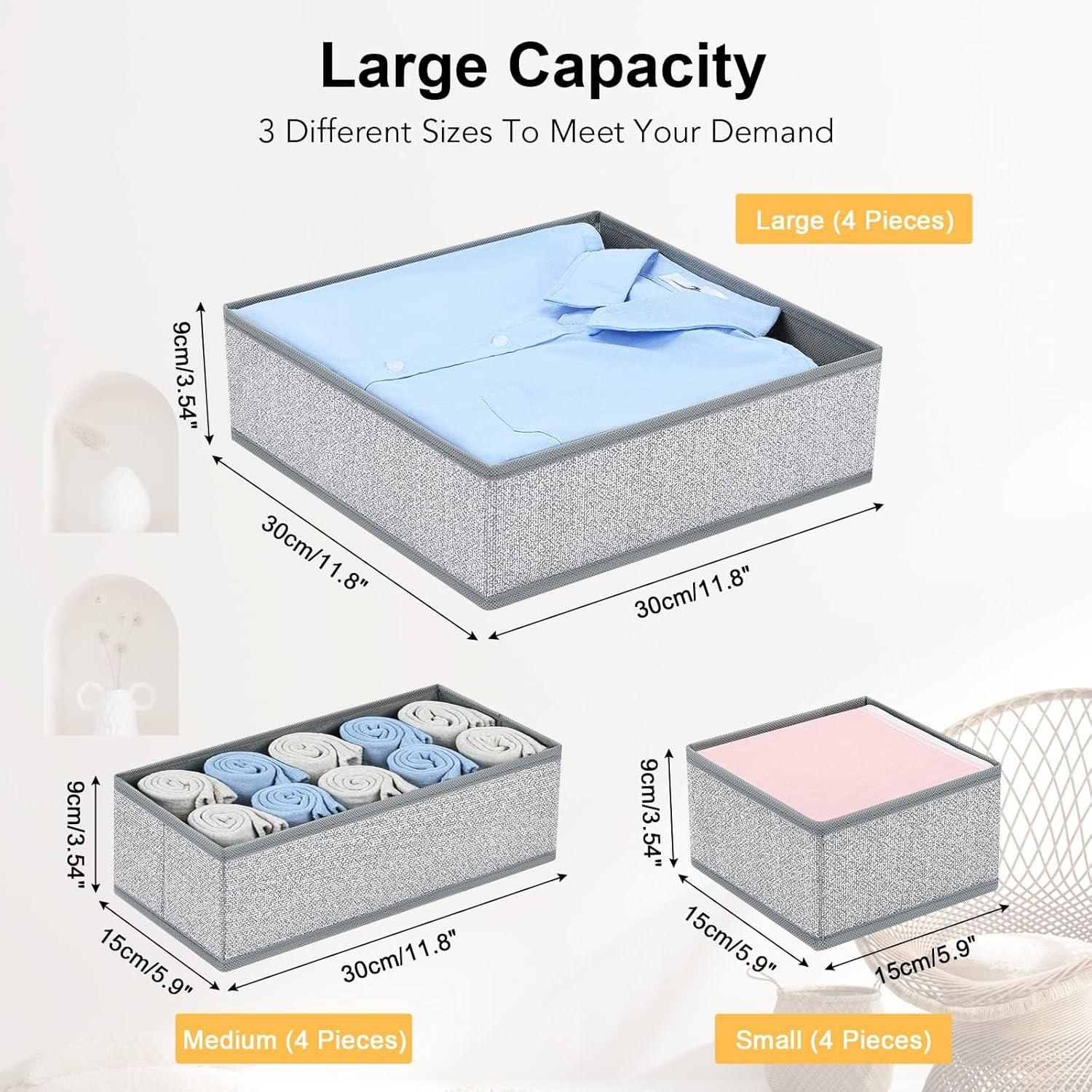 12-teiliges Schrank Organizer Set für Kleidung und