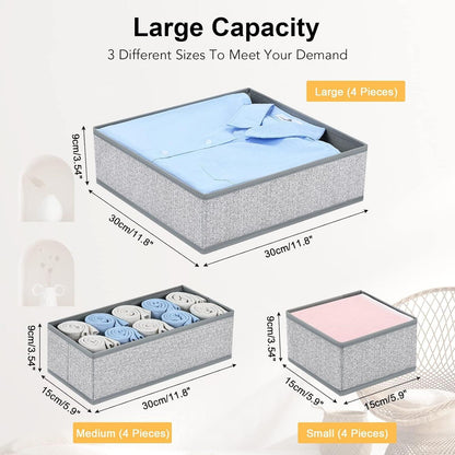 12-teiliges Schrank Organizer Set für Kleidung und