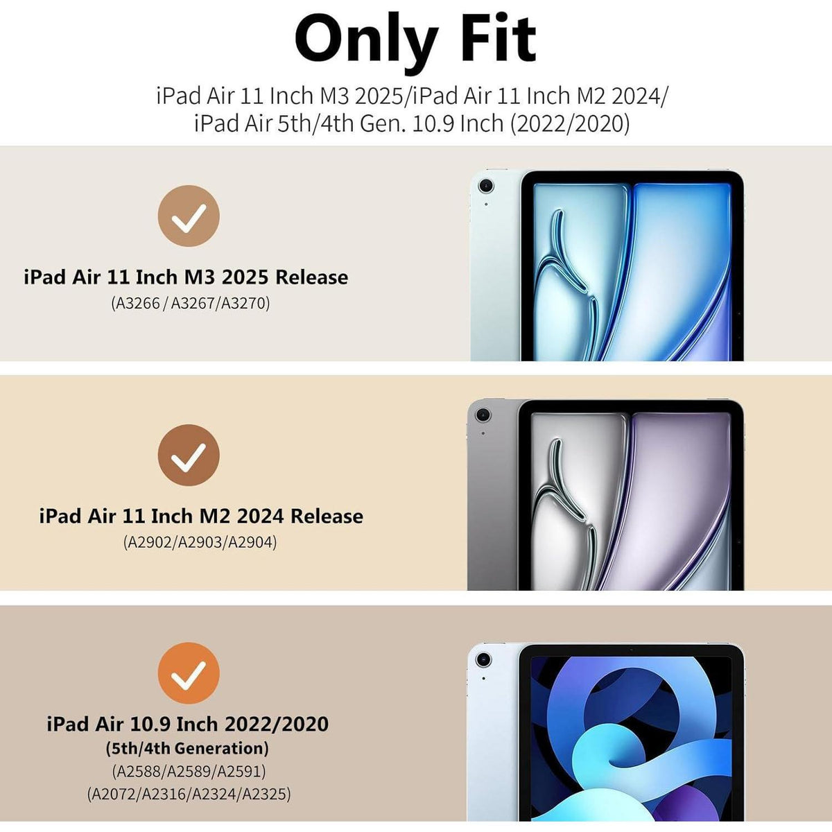 iPad Air 11 Hülle Trifold Ständer Apple Pencil Ladefunktion