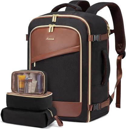 Handgepäck Rucksack Flugzeug Damen 40L Wasserdicht USB-Ladeanschluss