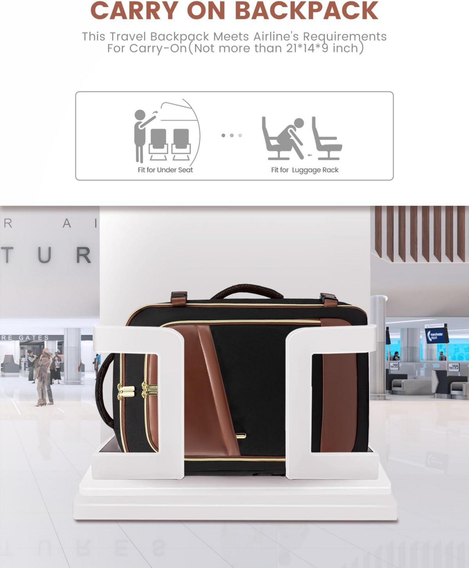 Handgepäck Rucksack Damen Wasserdicht 40L mit Laptopfach und