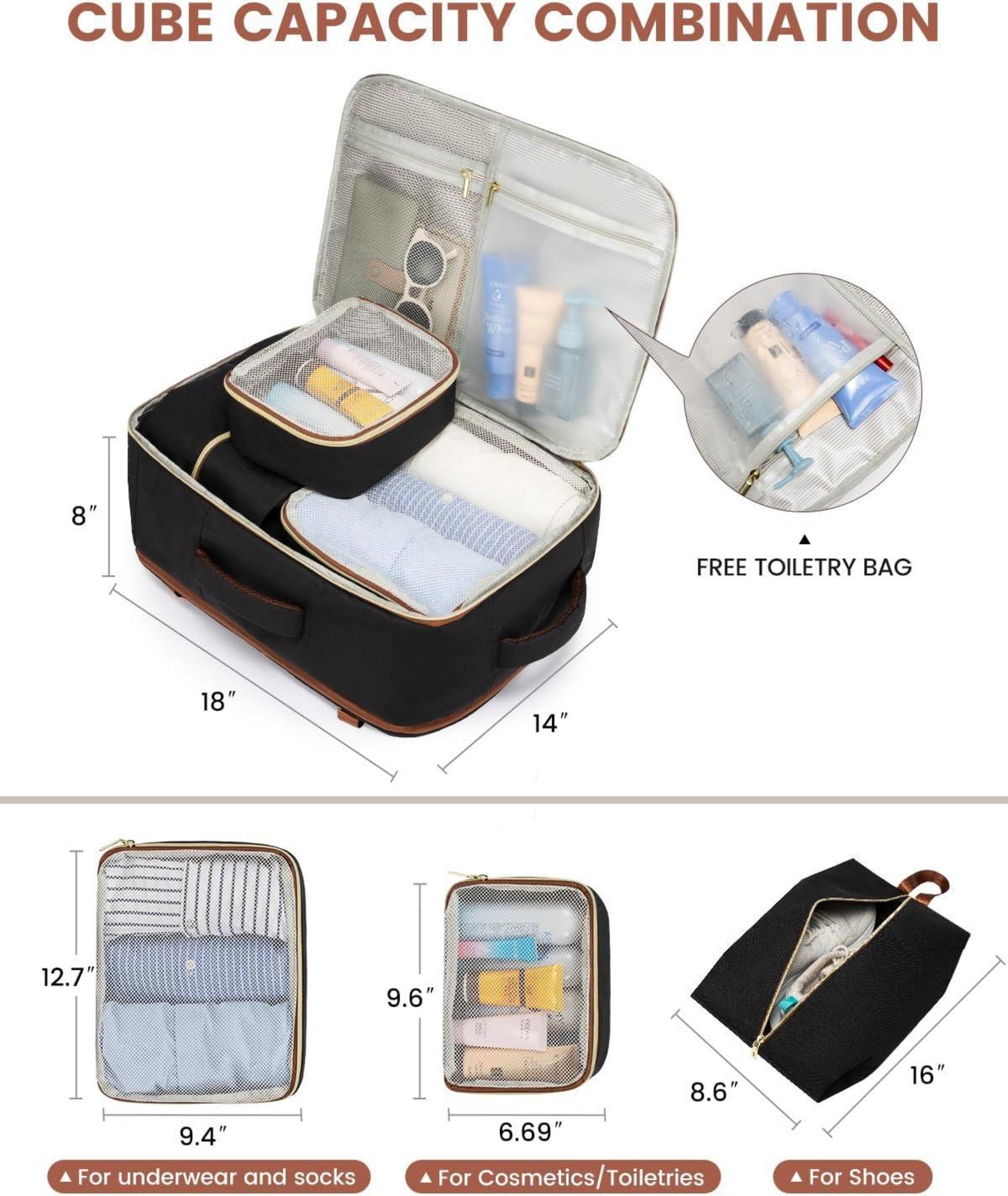 Handgepäck Rucksack 40L Damen Herren Flugzeug Wasserdicht Travel Backpack