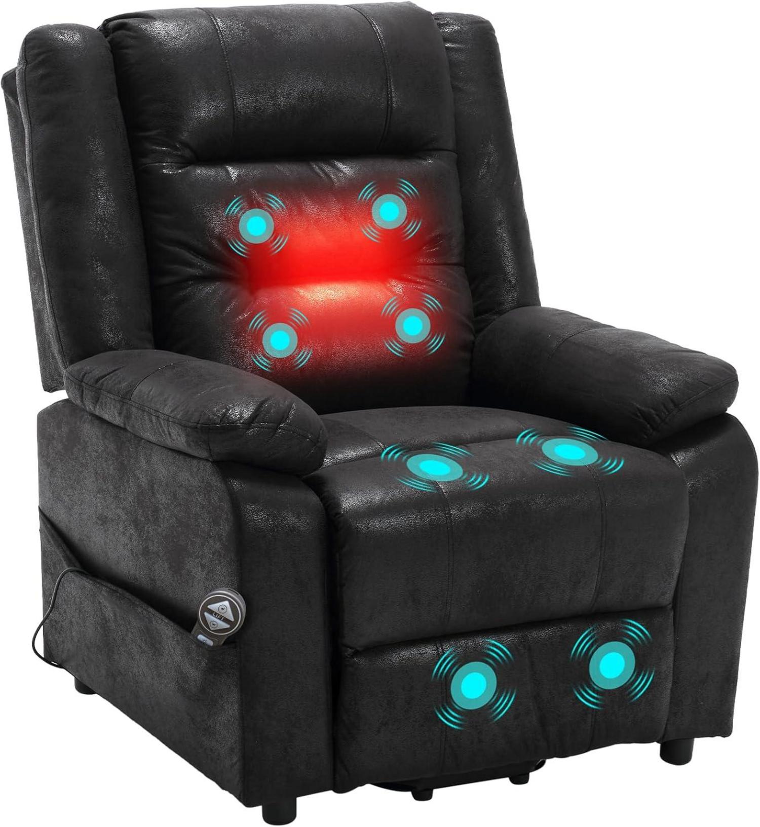 Elektrischer Massagesessel mit Aufstehhilfe und Wärmefunktion