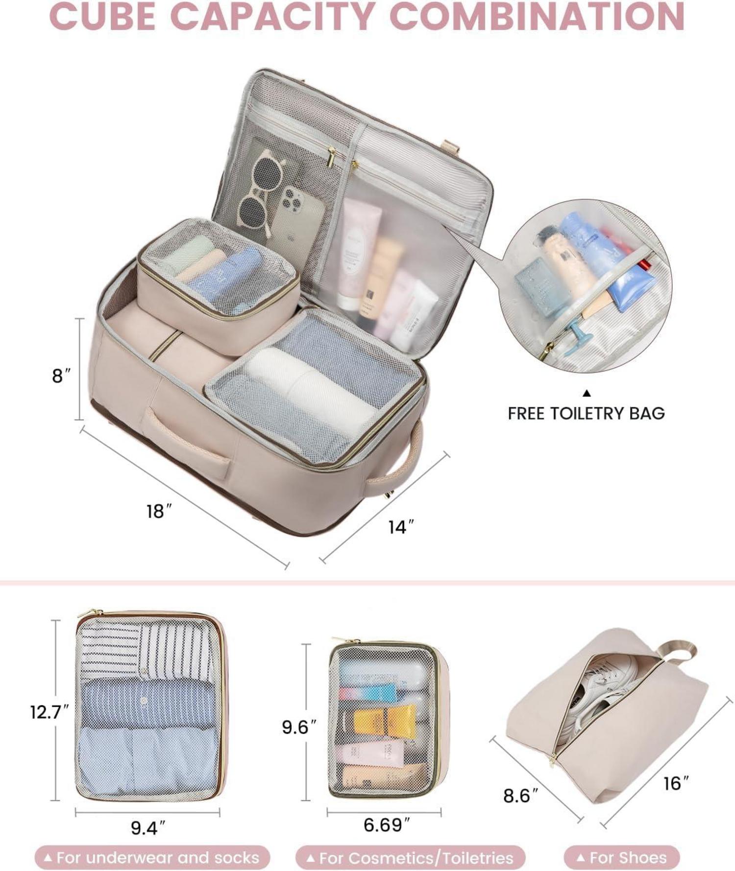 Handgepäck Rucksack Damen Wasserdicht 40L Laptop USB-Ladeanschluss