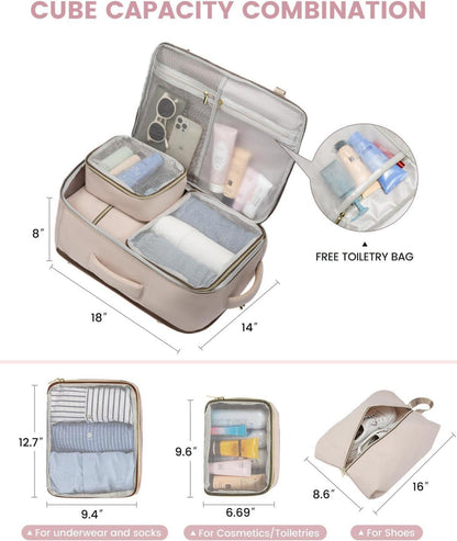 Handgepäck Rucksack Damen Wasserdicht 40L Laptop USB-Ladeanschluss