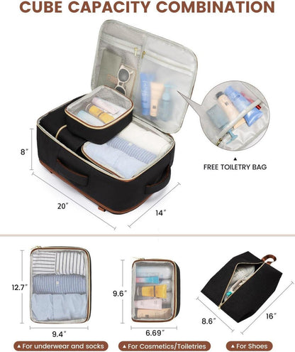 Handgepäck Rucksack Damen Herren 50L Wasserdicht USB-Ladeanschluss