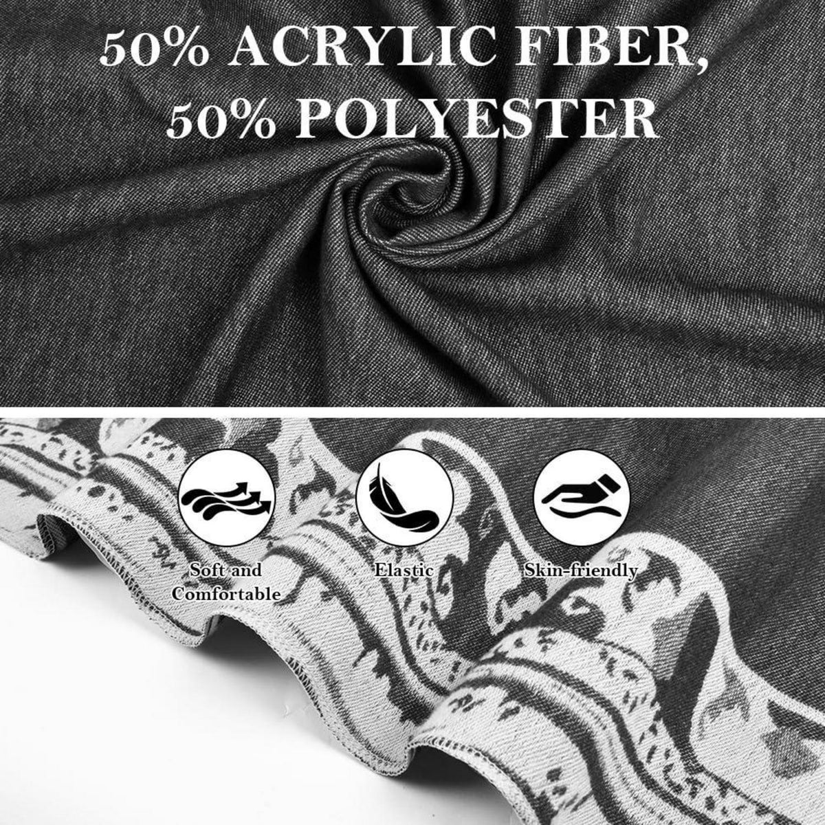 Damen Poncho Schal mit Quasten | Weicher Übergroßer Strickcardigan