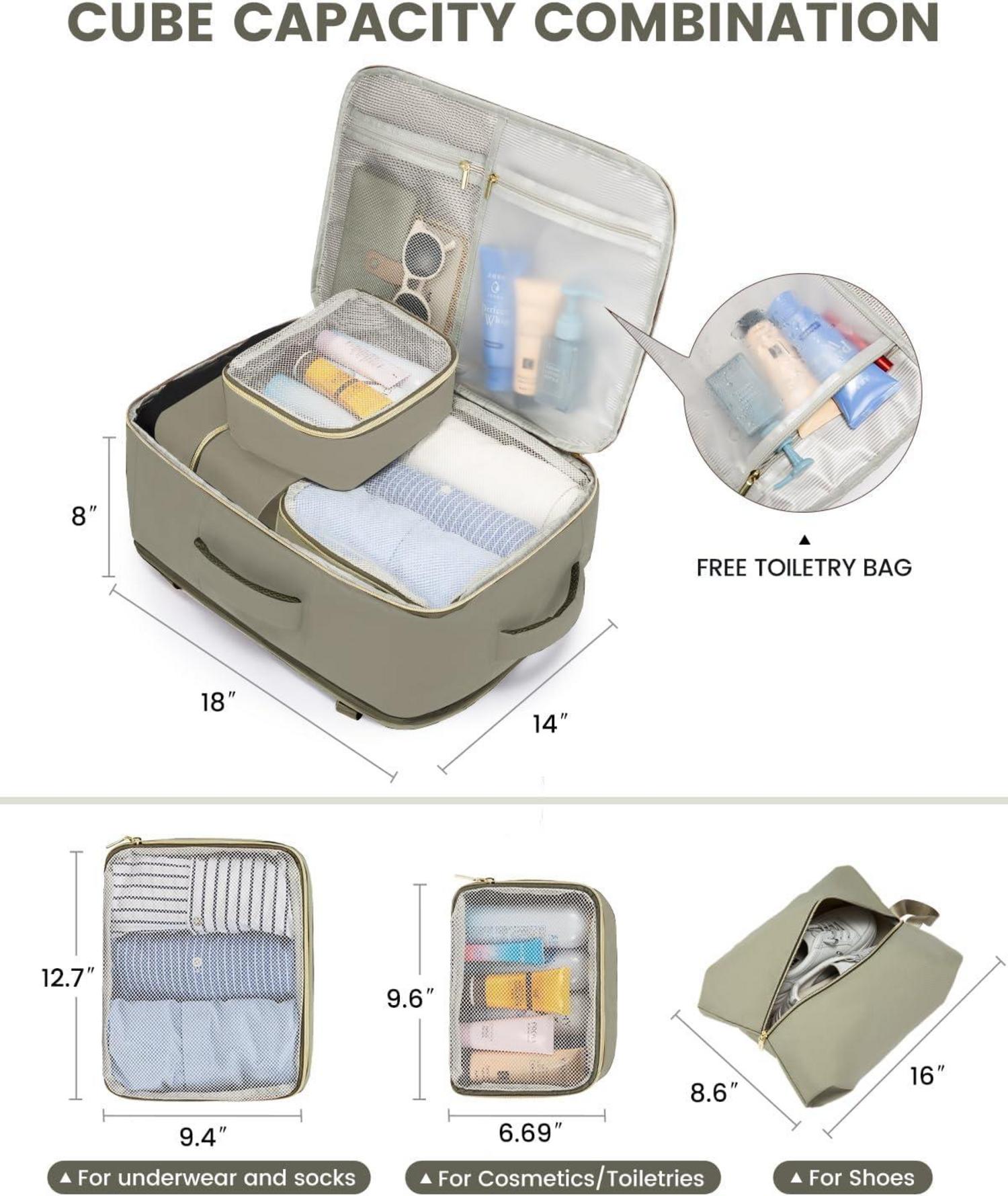 Handgepäck Rucksack Damen Wasserdicht 40L Travel Laptop Schuhfach