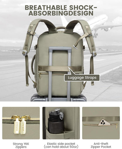 Handgepäck Rucksack Damen 40L Laptop Reiserucksack Flugzeug