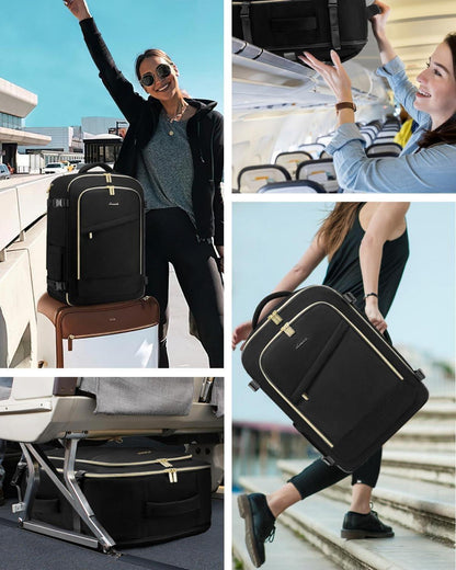 Handgepäck Rucksack 40L Damen Herren Flugzeug Wasserdicht USB-Ladeanschluss