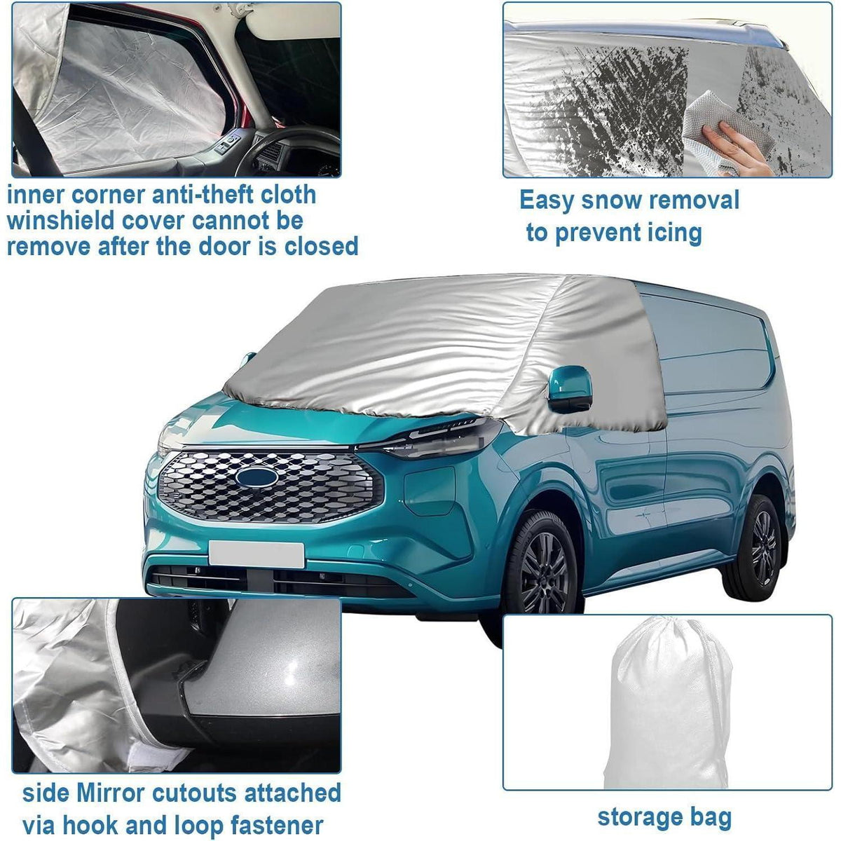 Windschutzscheibenabdeckung Ford Transit Custom 2012-2022 – Thermo Schutz