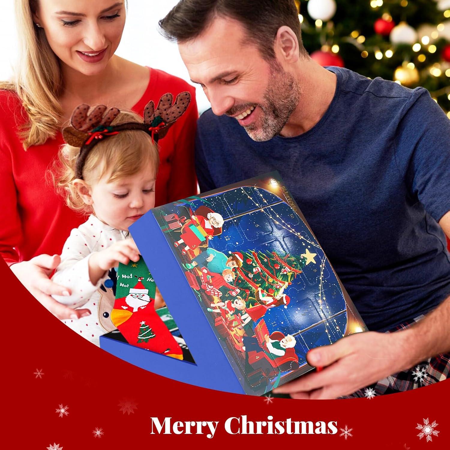 Weihnachtssocken Adventskalender 2024 Frauen 12 Paar Überraschungen