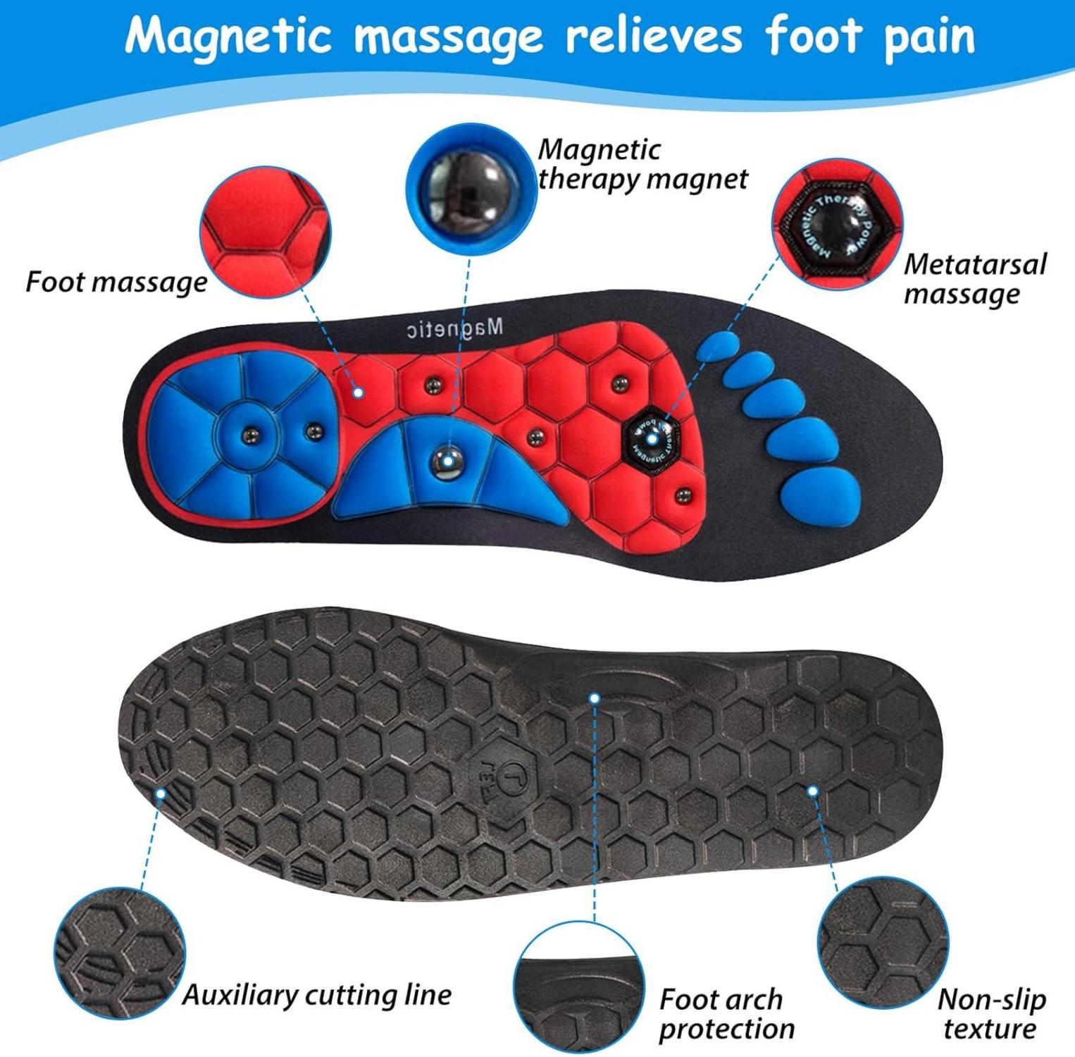 Magnetische Einlegesohlen Akupressur Reflexologie Abnehmen