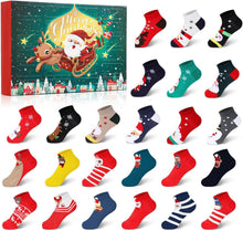 Socken Adventskalender Weihnachten 2024 Frauen 24 Paar Festliche