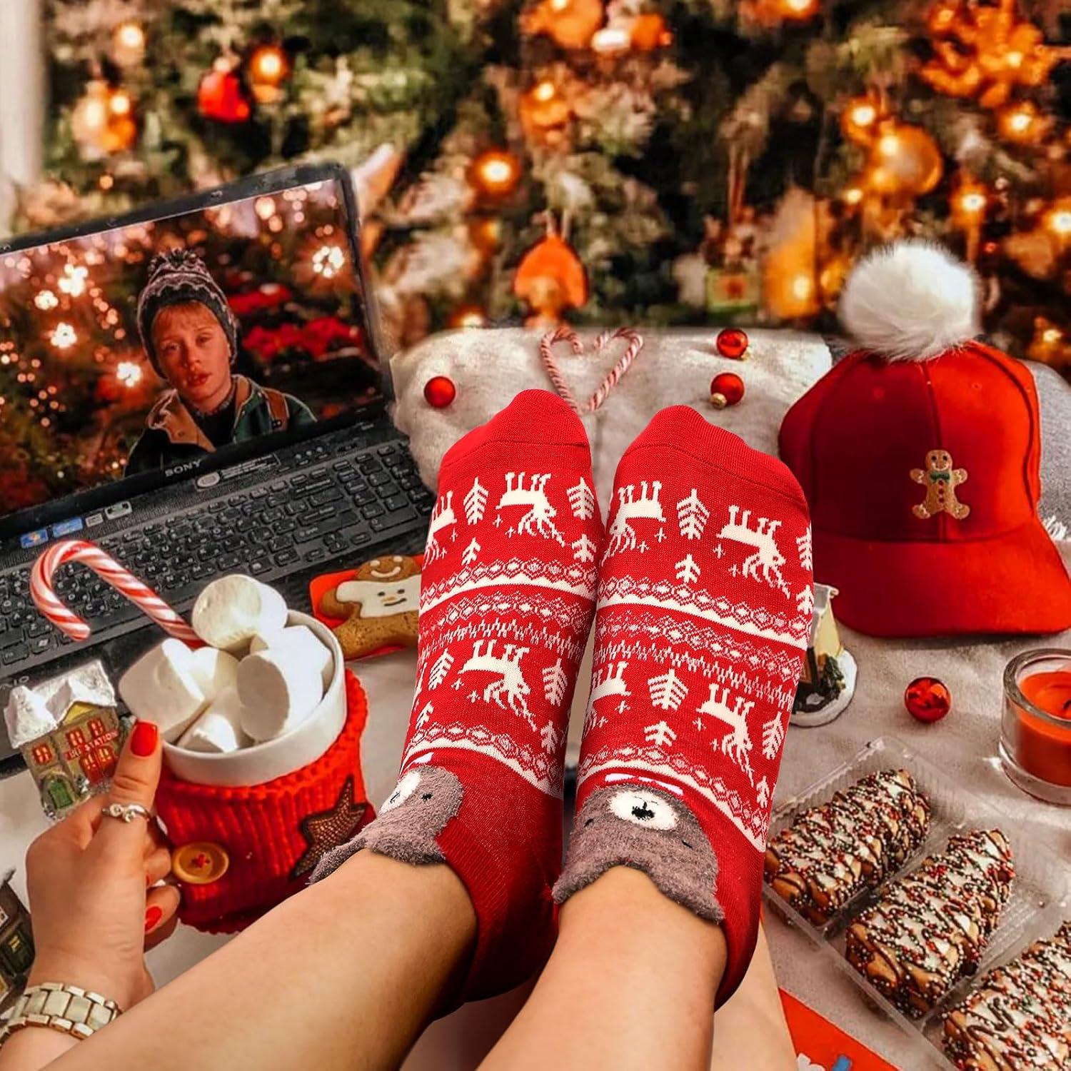 Weihnachtssocken Adventskalender für Frauen 2024 - 24 Paar Überraschungen