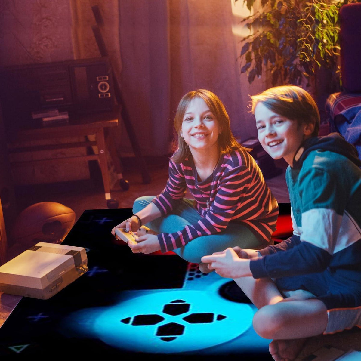 Gamer Teppich rutschfest 140x180 cm – Gaming Dekor Schlafzimmer