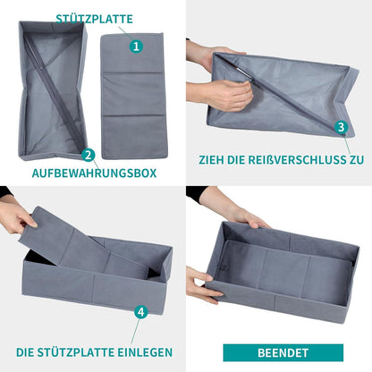 Schubladen Organizer für Hemnes Kommode 108x96 cm 4er-Set Grau