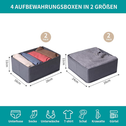 Schubladen Organizer 4er Set für PAX Schrank 50x58 cm