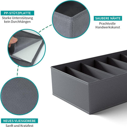 Schubladen Organizer Hemnes Kommode 108x96cm- Grau 4er-Set