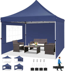 Faltpavillon Gartenpavillon 3x3m Wasserdicht Stabil Winterfest Pop-up