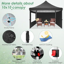 Faltpavillon 3x3m Wasserdicht Stabil Winterfest Schwarz