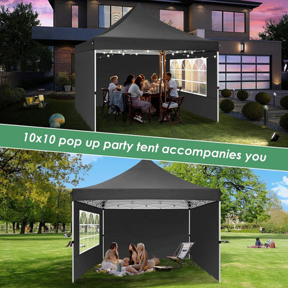 Faltpavillon Wasserdicht Stabil 3x3m Winterfest Pop up mit