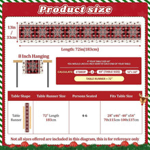 Weihnachtlicher Tischläufer Rot mit Schneeflocken – 180 cm