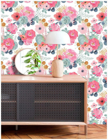 Selbstklebende Fototapete Blumen Design Vintage 44x600cm