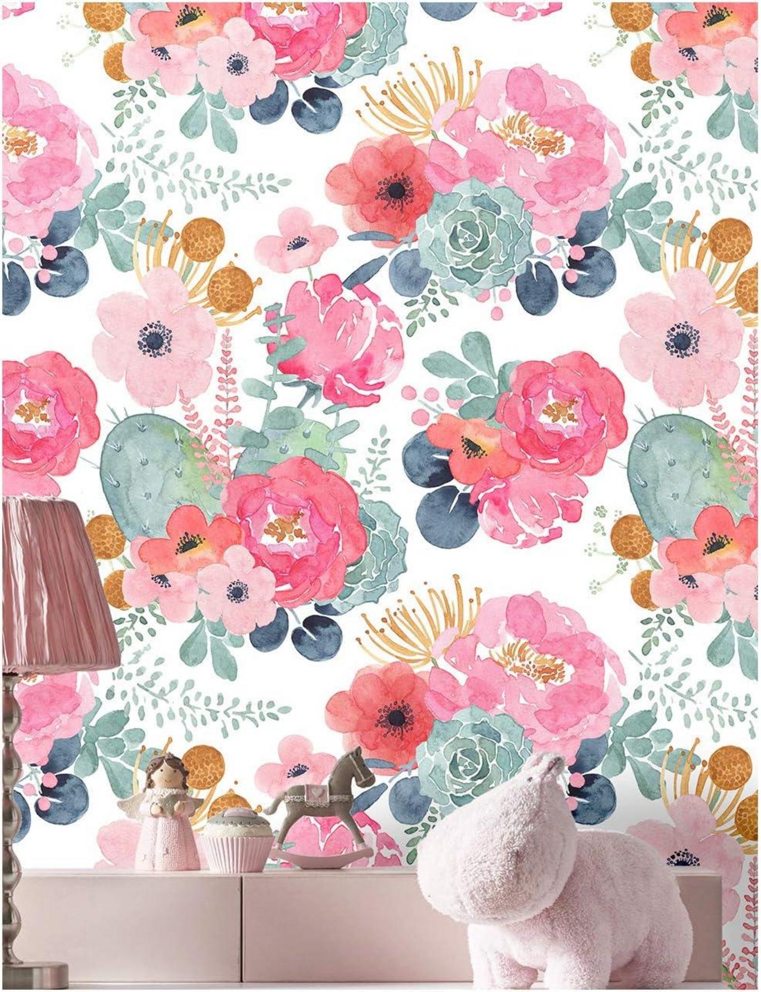 Selbstklebende Fototapete Blumen Vintage Design 44x300cm