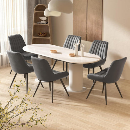 Esszimmerstühle 4er Set Dunkelgrau | Polsterstühle mit Sitzkissen