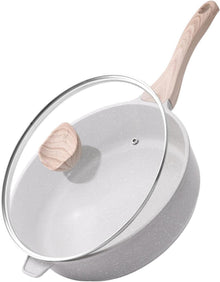 Keramik Bratpfanne 28 cm Induktion Antihaft mit Deckel PFOA Frei