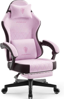 Ergonomischer Gaming Stuhl mit Massagekissen und Fußstütze