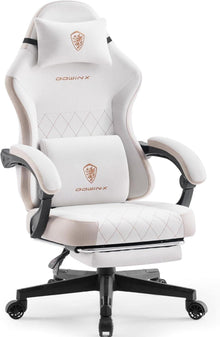 Ergonomischer Gaming Stuhl mit Massage und Fußstütze für Erwachsene