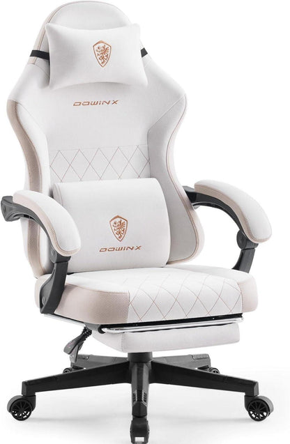 Ergonomischer Gaming Stuhl mit Massage und Fußstütze für Erwachsene