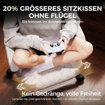 Ergonomischer Gaming Stuhl mit Massage und Fußstütze für Erwachsene