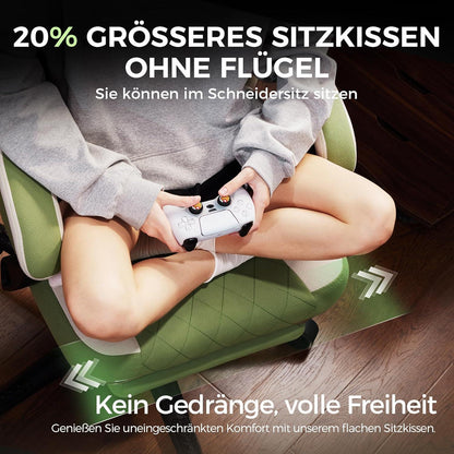 Ergonomischer Gaming Stuhl mit Massage und Fußstütze für Erwachsene
