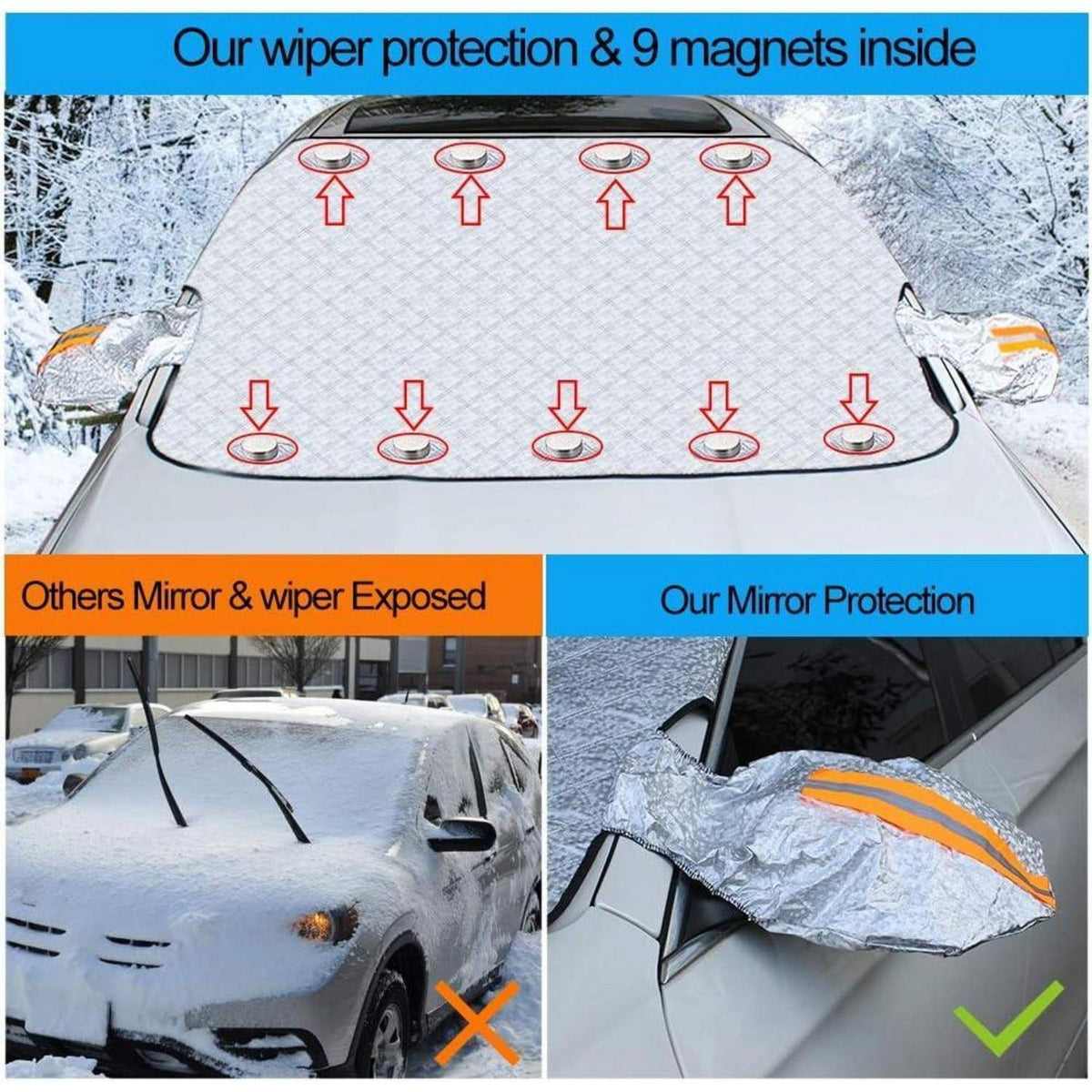 Auto Frontscheibenabdeckung Sonnenschutz Frostschutz Universal