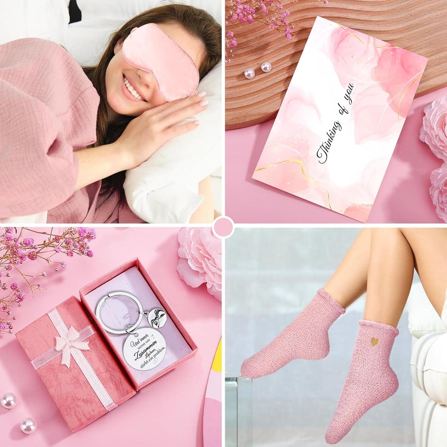 Geschenkset Frauen: Edelstahl Weinbecher, Kuscheldecke & Spa-Set
