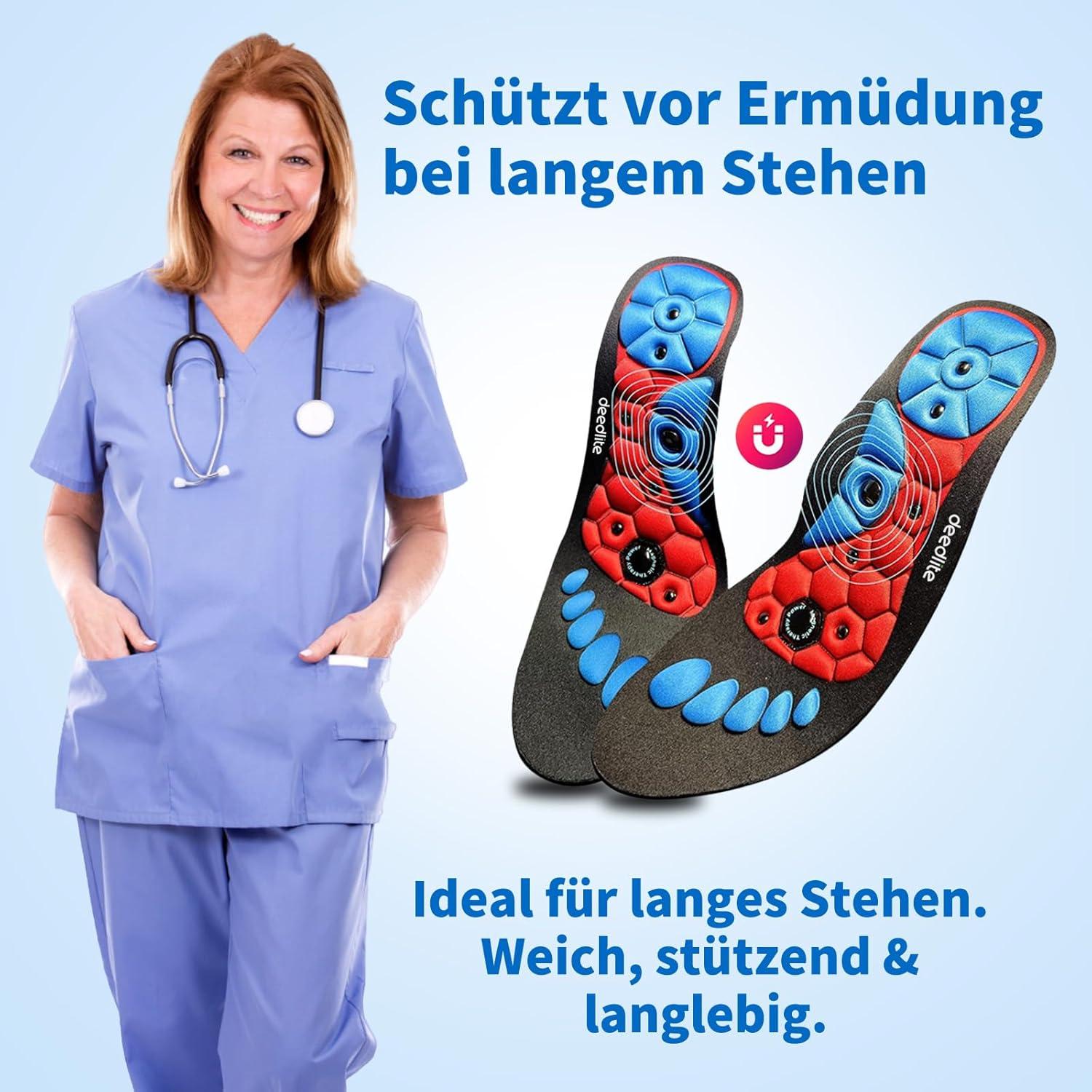Magnetische Einlegesohlen Akupunktur Orthopädische Reflexologie