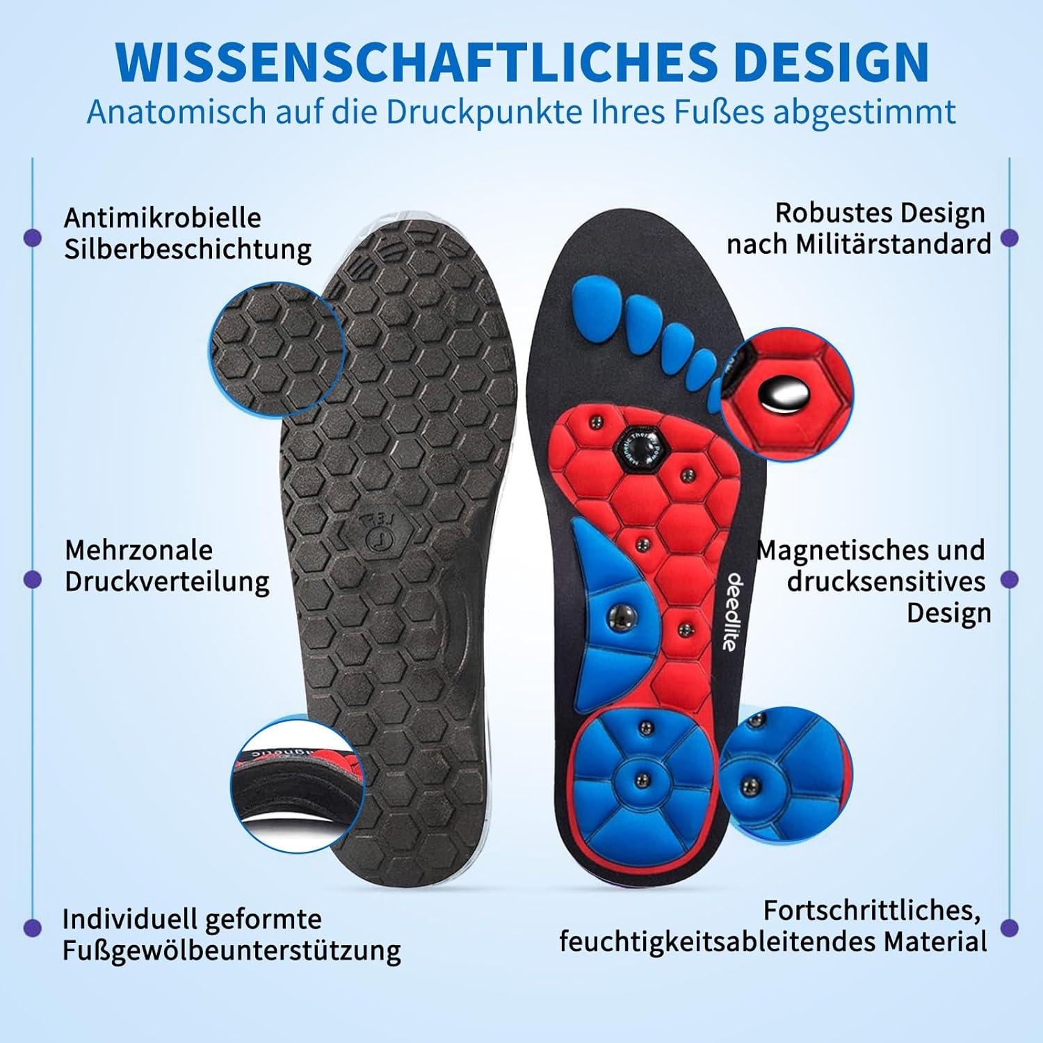 Magnetische Einlegesohlen Akupunktur Orthopädische