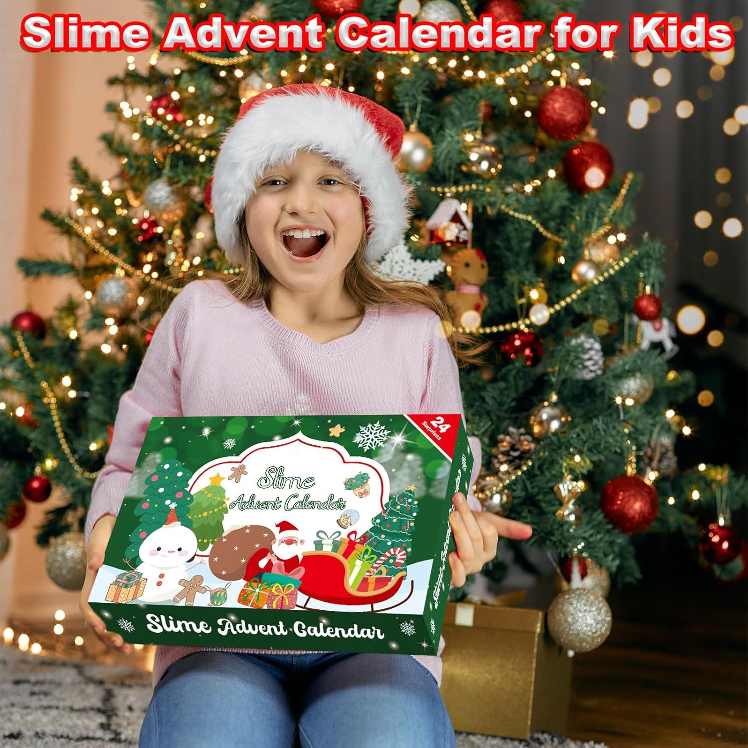 KYEVIS Slime Adventskalender 2024 Weihnachts-Countdown Spielzeug